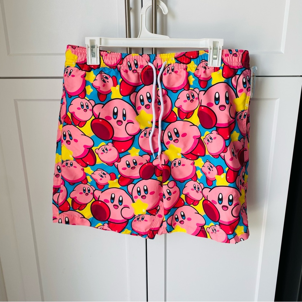 KIRBY men’s board shorts medium new with tag swim trunks pink